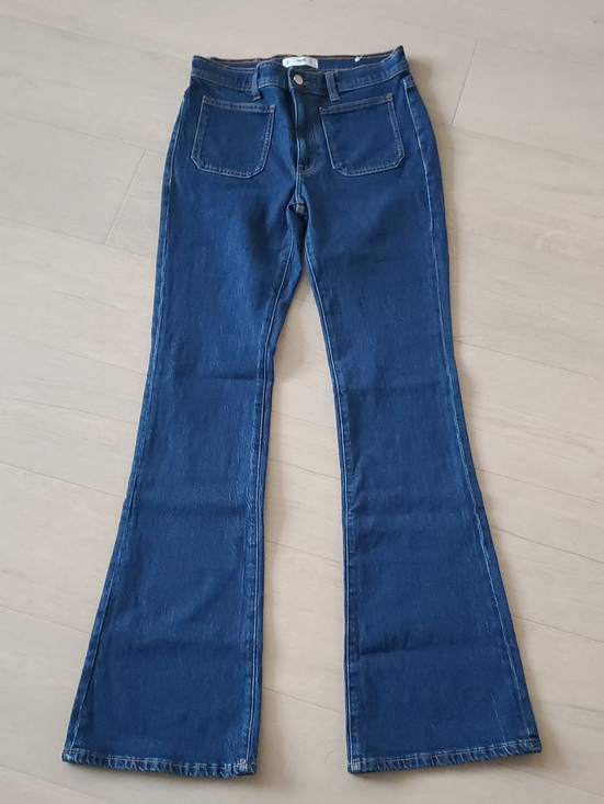 Mango Denim - Mango- For tall girls, Dark blue High Rise Flare Sz.6 Like New/ inseam 34"